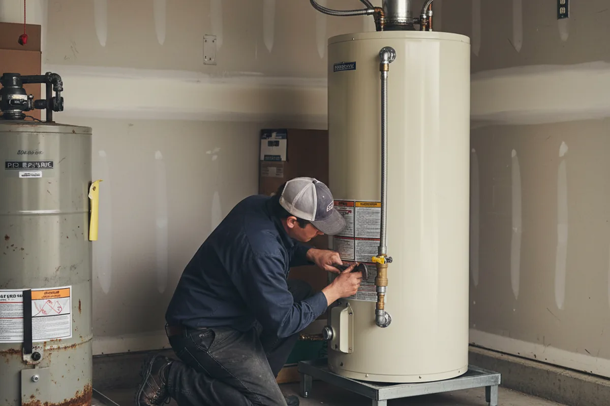 Water heater and shutoff valve replacement in South Park